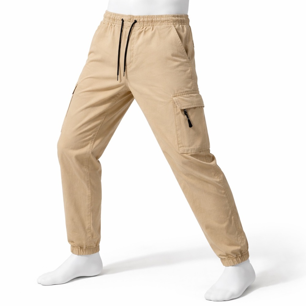 Public Rec Khaki Cargo Jogger Pants Stretch Elastic Waist Mens L